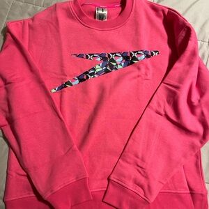 Bright Pink Speedo crew neck with Geometric Logo